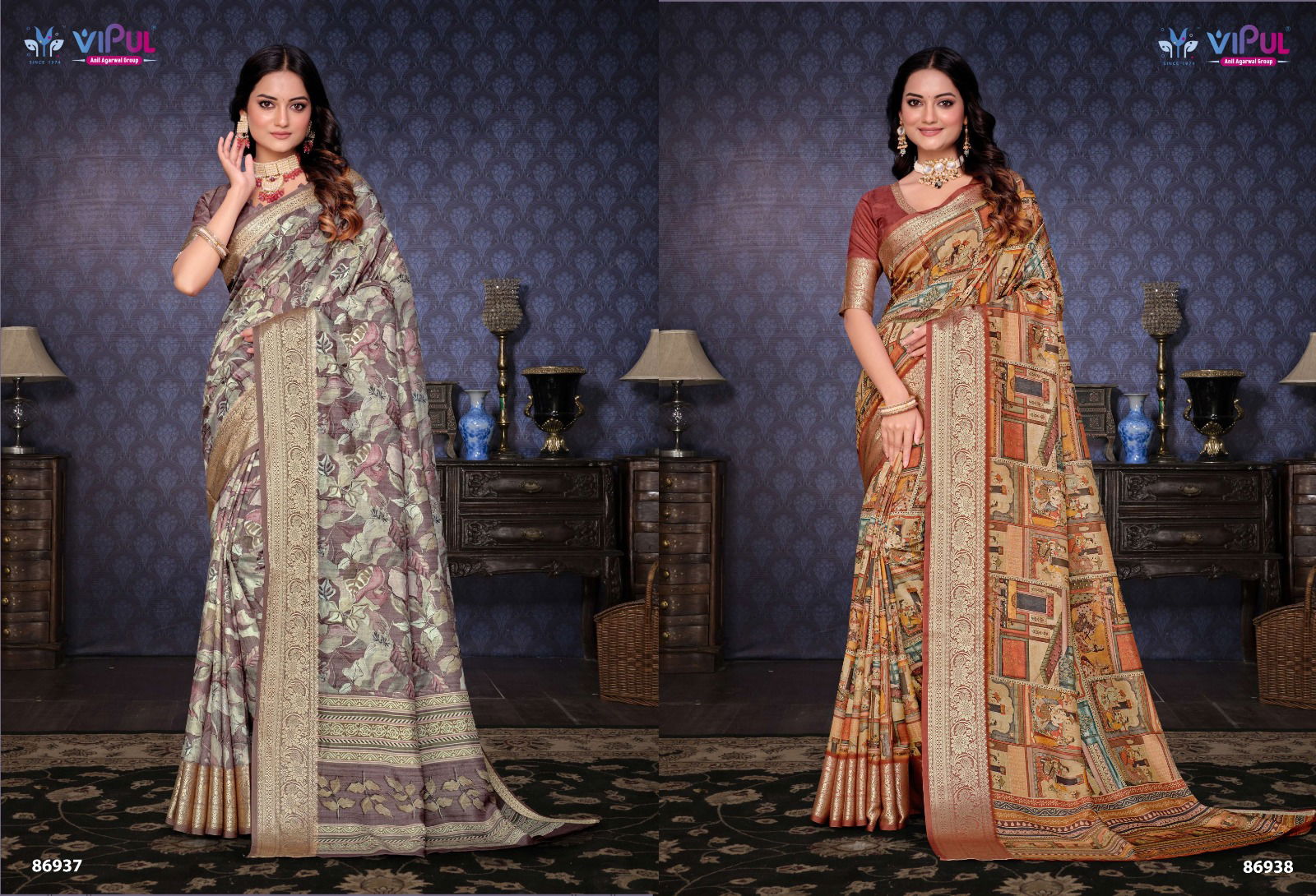 Madhura By Vipul Soft Silk Printed Daily Wear Saree Wholesalers In Delhi